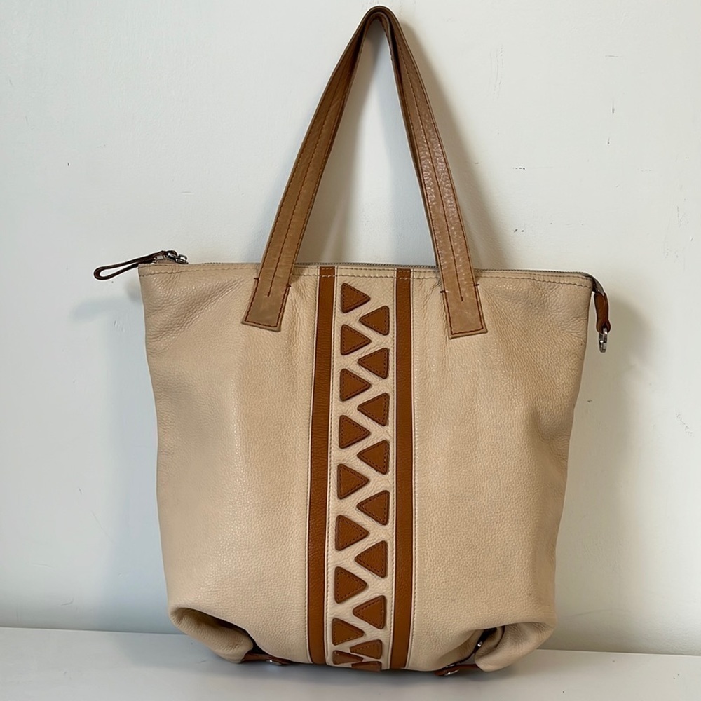 Palio European soft  pebbled Leather zip top shoulder/tote bag